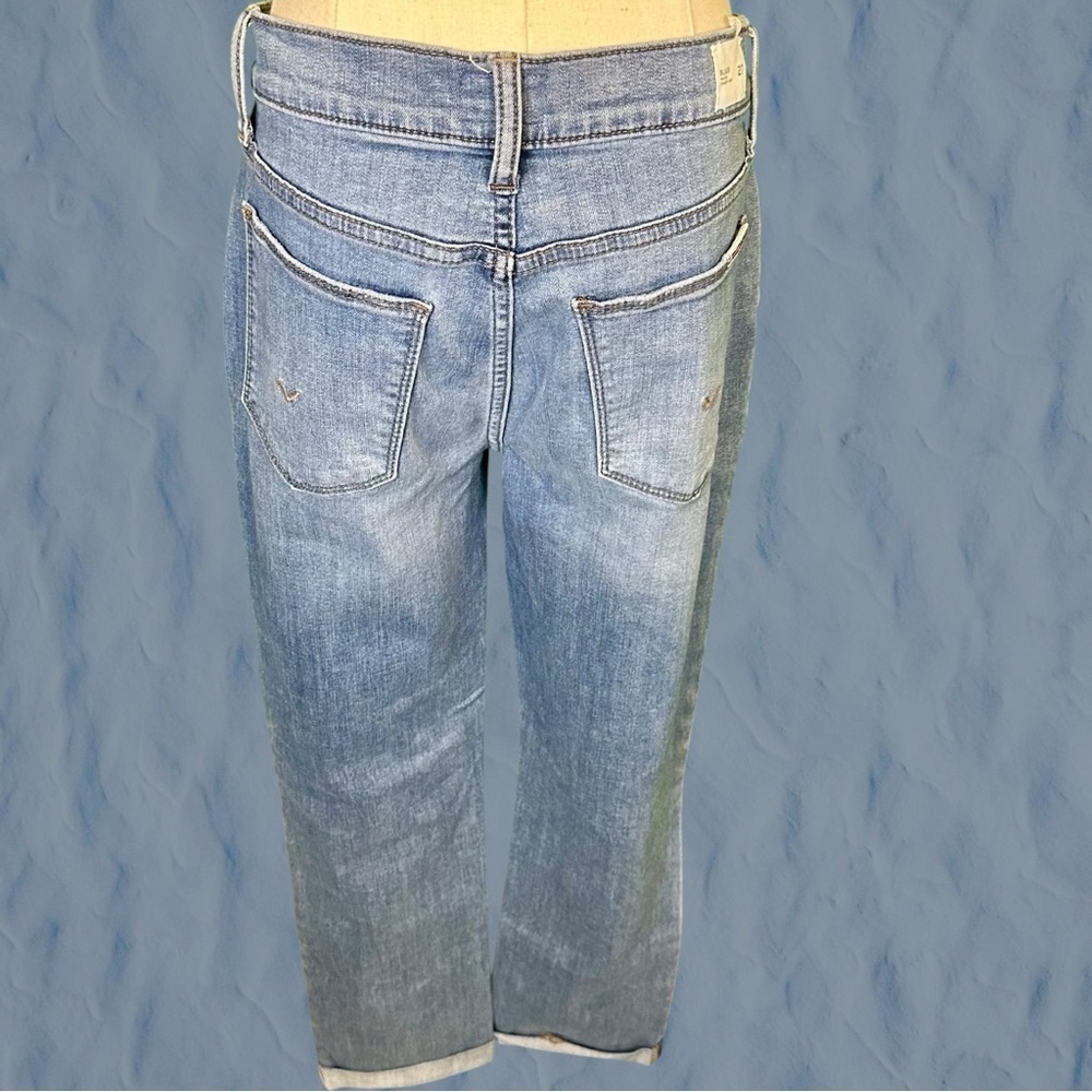 Hudson Jeans ‘Blair’ High Rise Straight Leg Cropped Jeans in Medium Blue Wash 27 - Picture 11 of 16